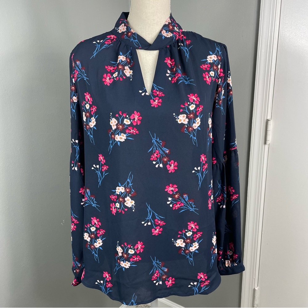 3/$25 Laurie Felt || Floral Boho Peasant Blouse Size L